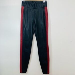 Zara Faux Leather Pants Woman Small Black Leggings ‎ Ankle Zip Moto Gothic Boho